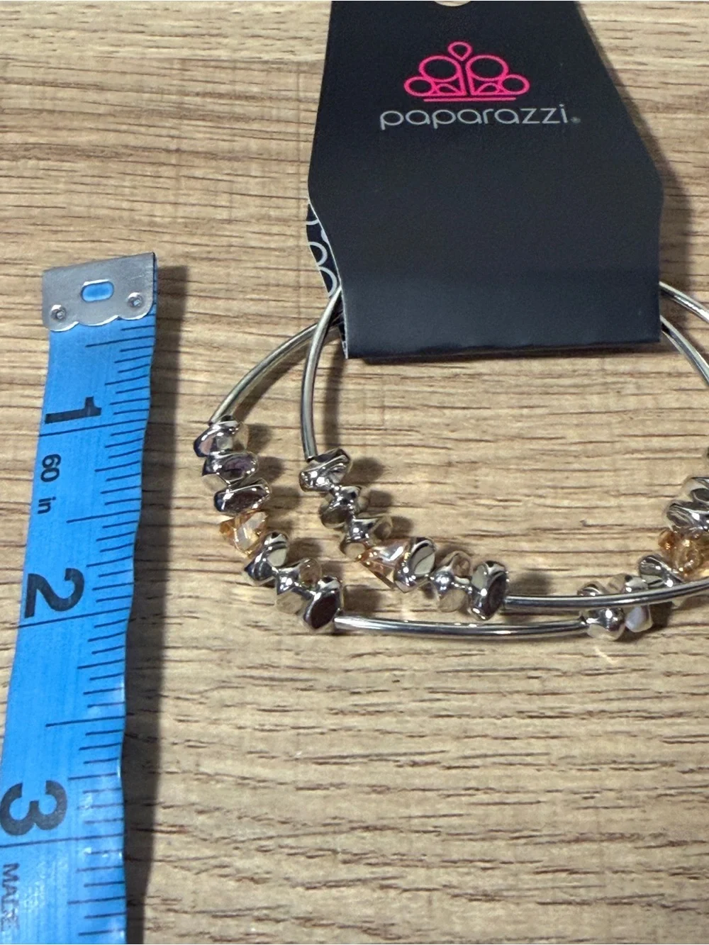 paparazzi Silver and Gold Beaded Bangle Set
